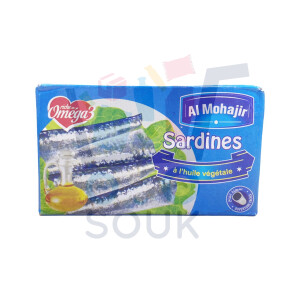 المهاجر سردين بالزيت النباتي 125غ
